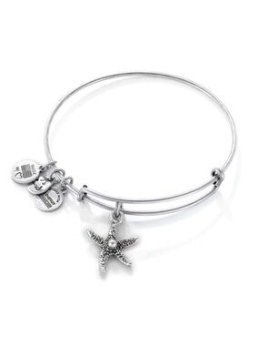 Alex and Ani Starfish Charm Bangle Bracelet - Silver